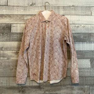 Men’s John Lennon Dress Shirt | Beautiful floral pattern | size L